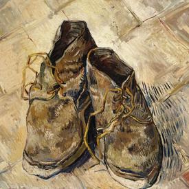 A painting of shoes.