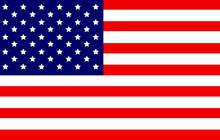 a red, white, and blue flag. It has stars and stripes..