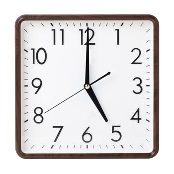 A clock with 4 equal sides.