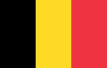 a black, yellow, and red flag. It has stripes.