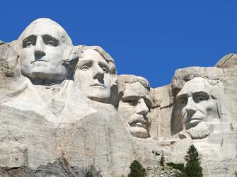 faces of four Presidents carved into a mountain