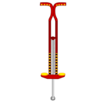 a pogo stick, a toy that helps you jump higher