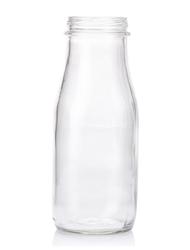 a clear, glass bottle
